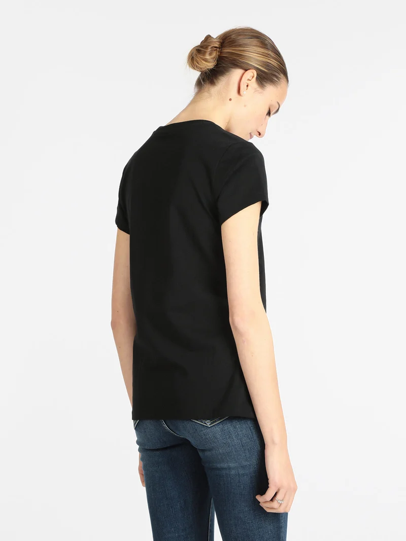 Essentials Stacked Logo T-shirt manica corta donna - nero