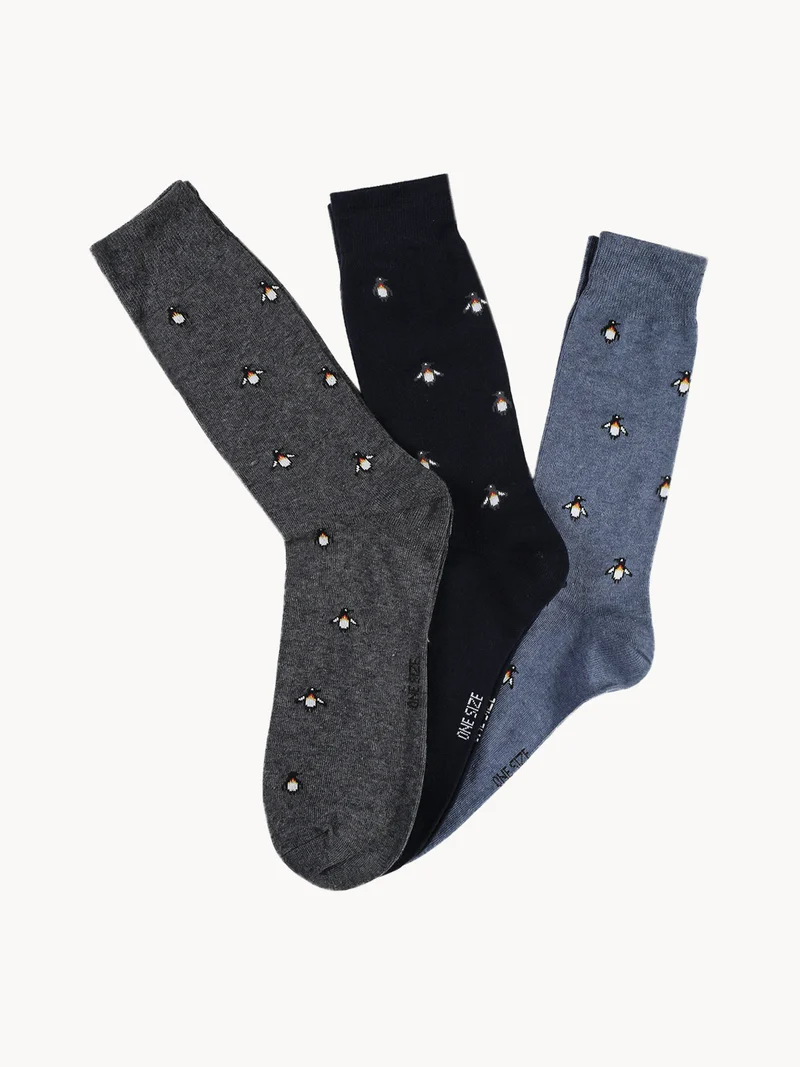 Calza corta da uomo con stampe - nero