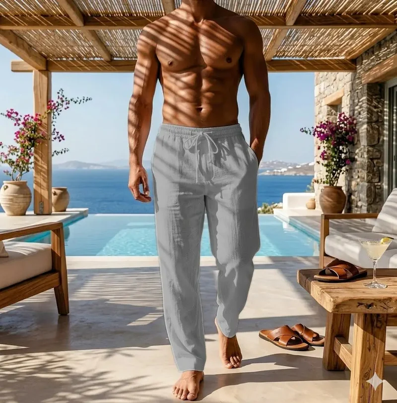 Elegant Cotton Linen Pants