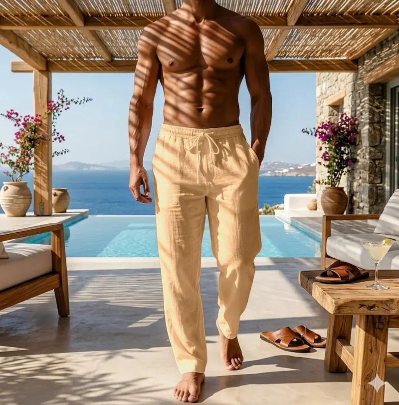 Elegant Cotton Linen Pants