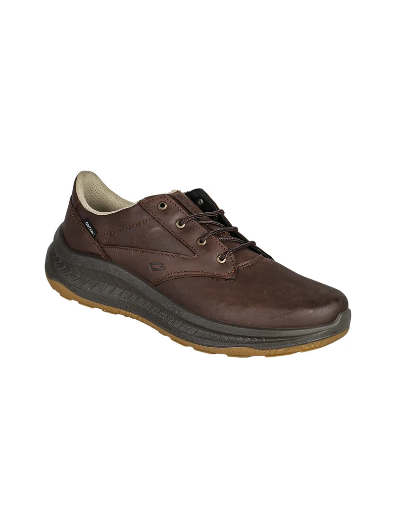 Sneakers da uomo in pelle con lacci - moro