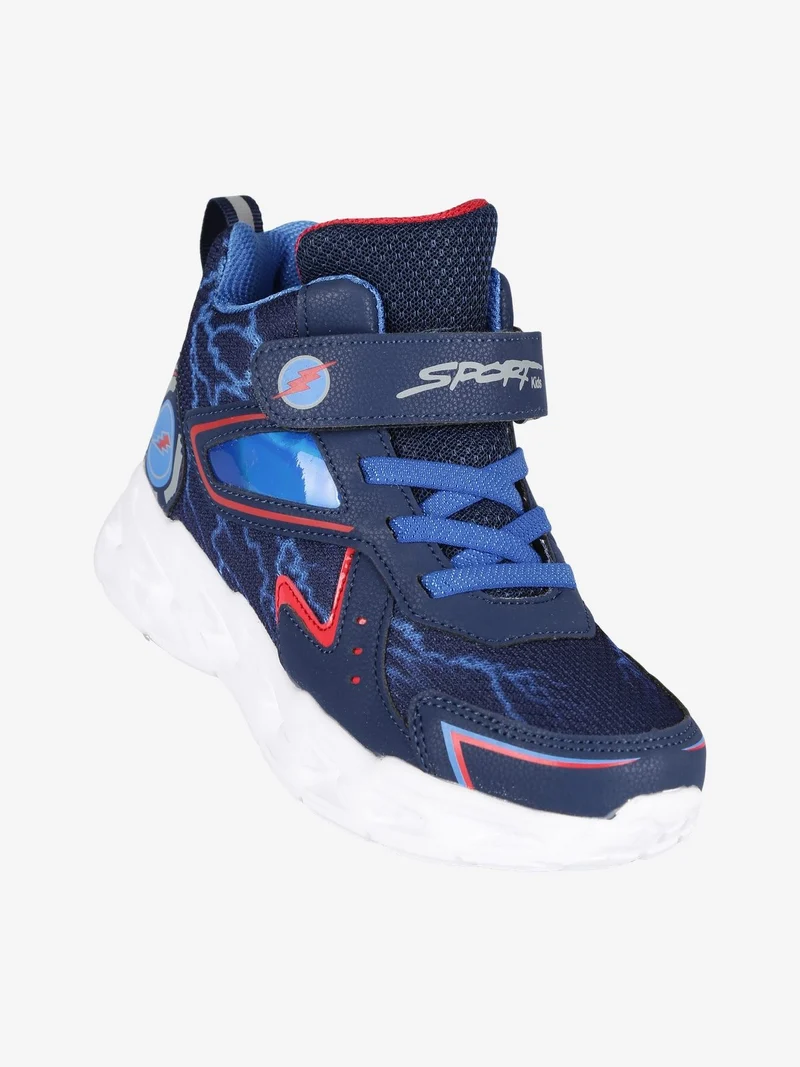 Sneakers alte da bambino con strappo - blu scuro