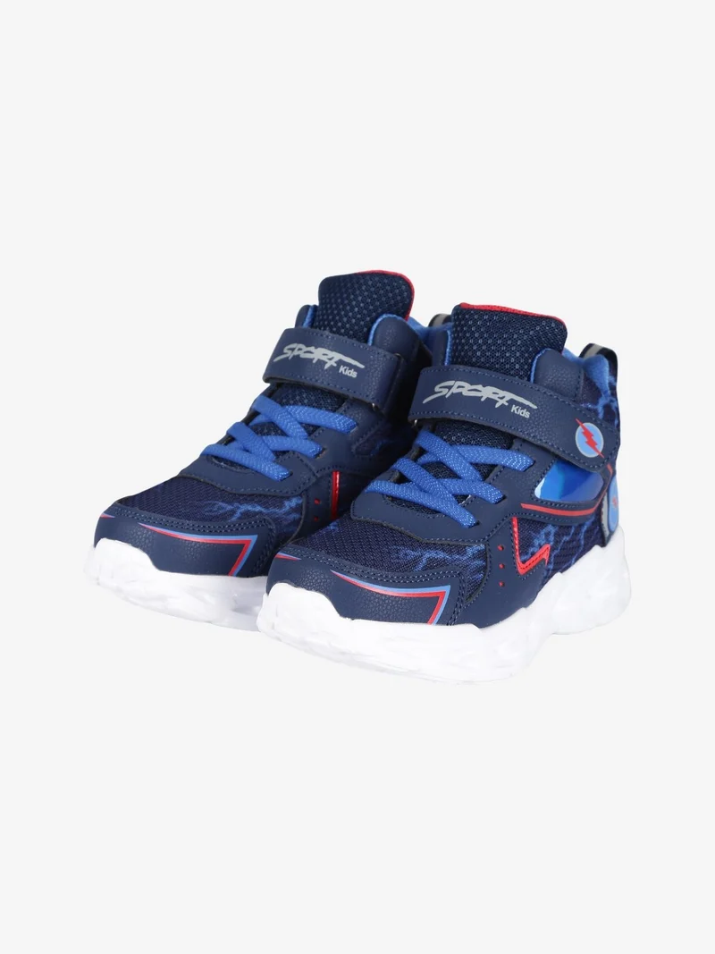 Sneakers alte da bambino con strappo - blu scuro