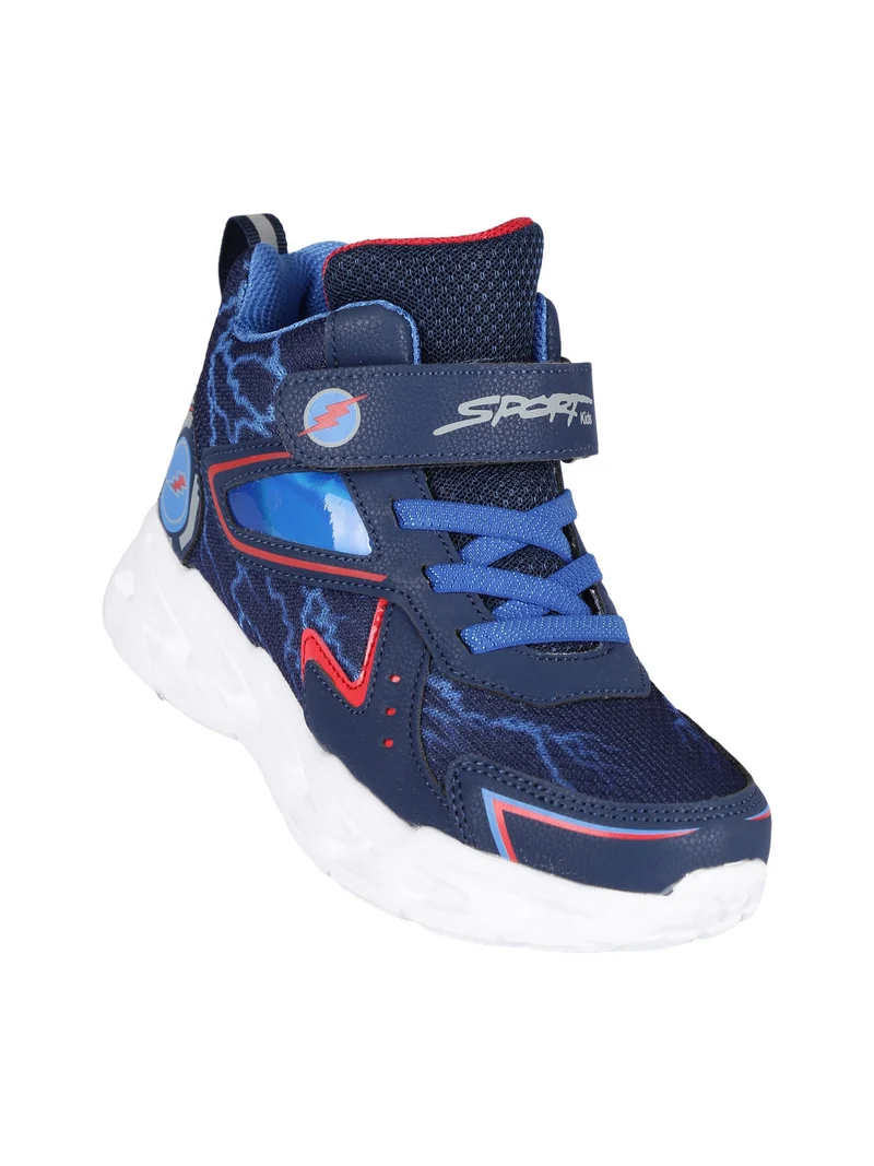 Sneakers alte da bambino con strappo - blu scuro