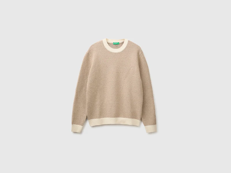 Jacquard-Pullover aus Woll-Baumwoll-Mischgewebe