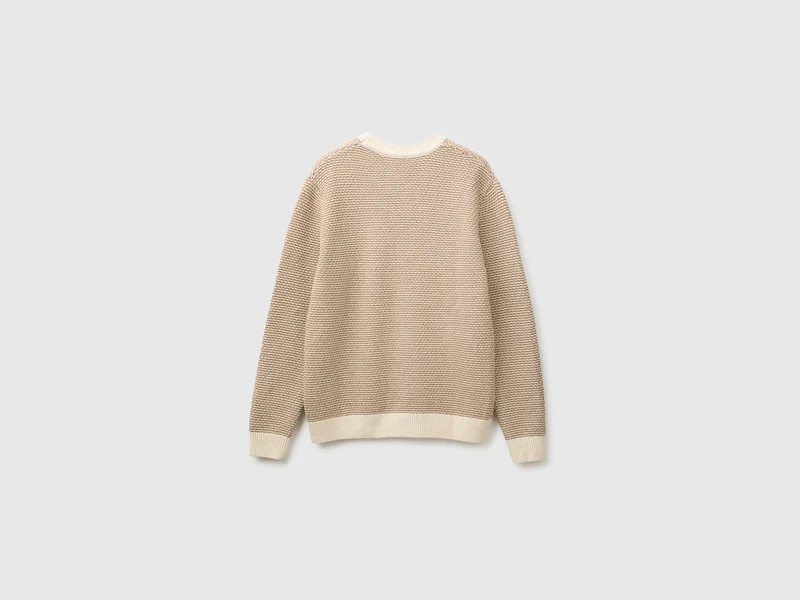 Jacquard-Pullover aus Woll-Baumwoll-Mischgewebe