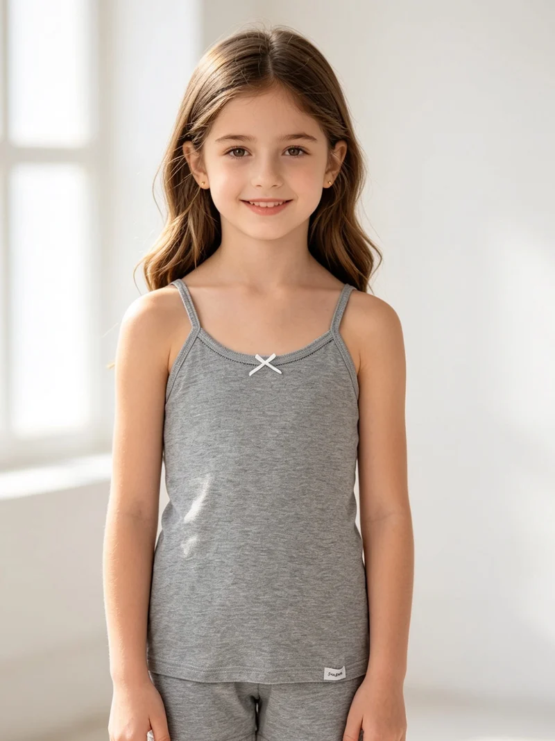 Canotta intima in cotone - grigio