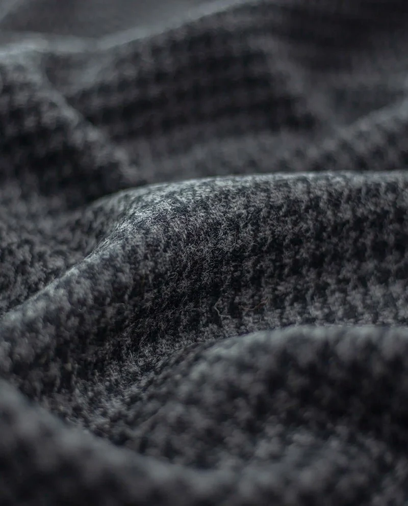 Harris Tweed Mütze "Henry Cap" in black houndstooth