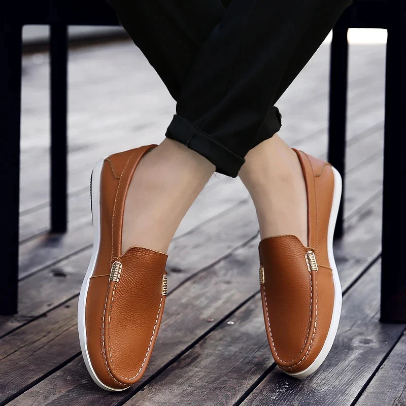 Elegant Leather Slip-On Business Shoes