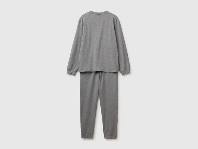 Langstretch-Baumwollpyjama mit Logo