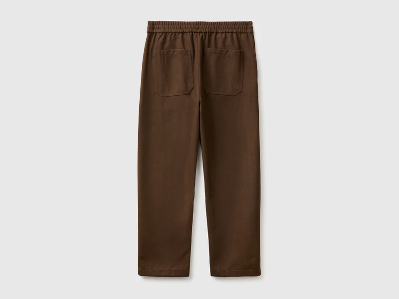 Kurze Jogginghose aus Wollmischung