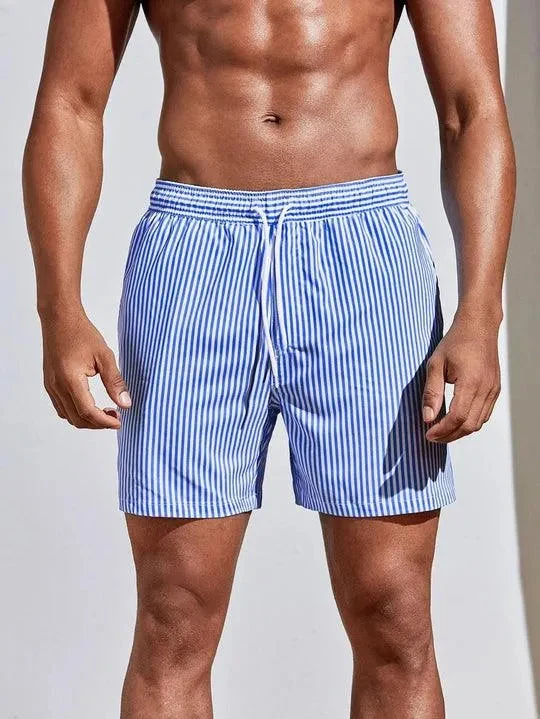 Elegant Striped Swim Shorts