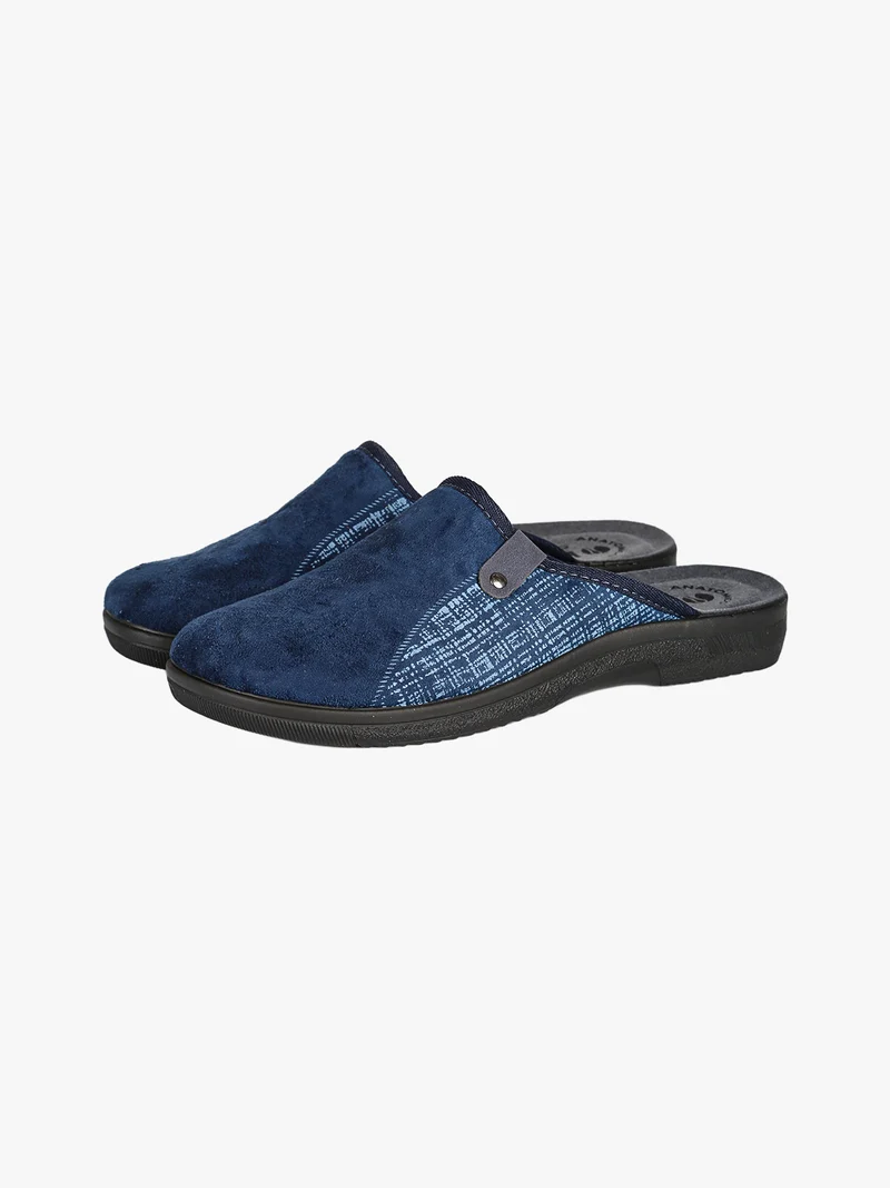 Pantofole uomo in velluto - blu