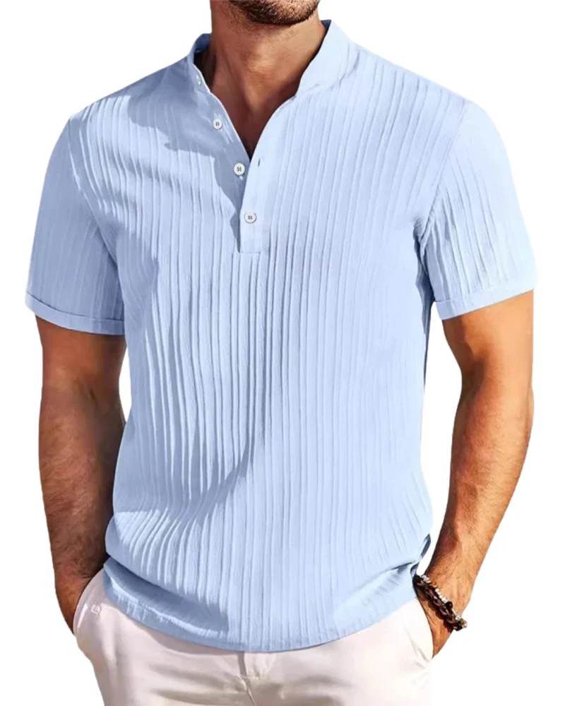 Elegant Short Sleeved Men's Shirt