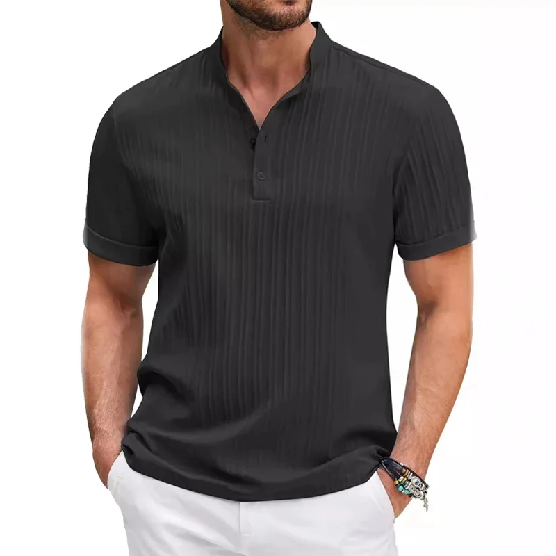 Elegant Short Sleeved Men's Shirt