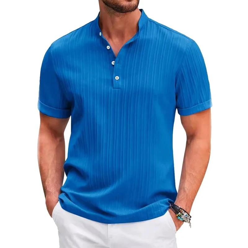 Elegant Short Sleeved Men's Shirt