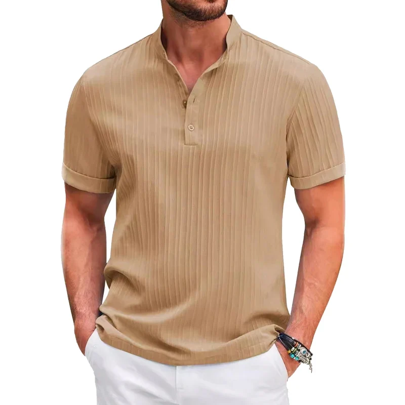 Elegant Short Sleeved Men's Shirt