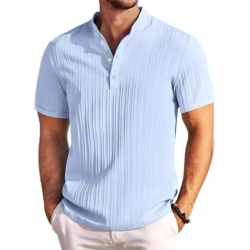 Elegant Short Sleeved Men's Shirt
