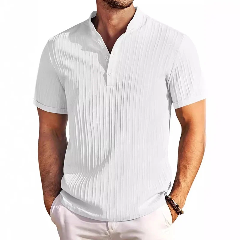 Elegant Short Sleeved Men's Shirt