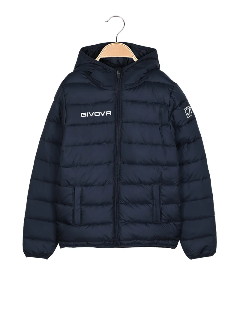 Giubbotto da bambino con cappuccio e zip - blu