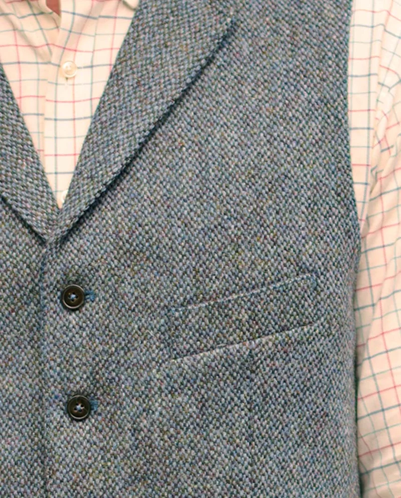 Harris Tweed Weste "Wales" in Tweed of Water