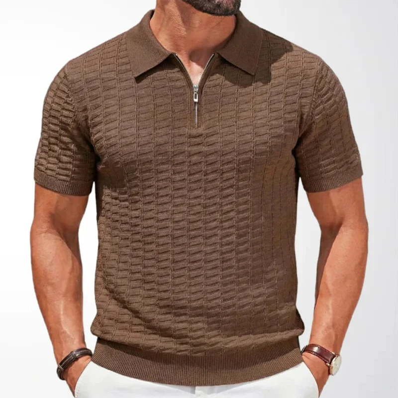 Elegant Zip Polo Shirt