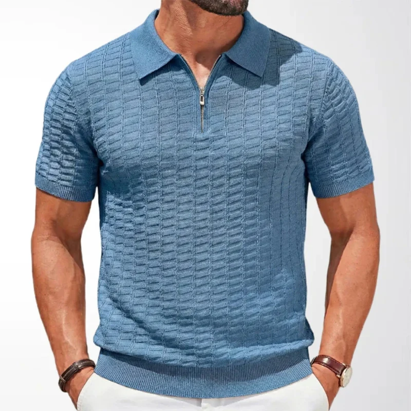 Elegant Zip Polo Shirt