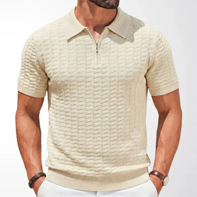 Elegant Zip Polo Shirt