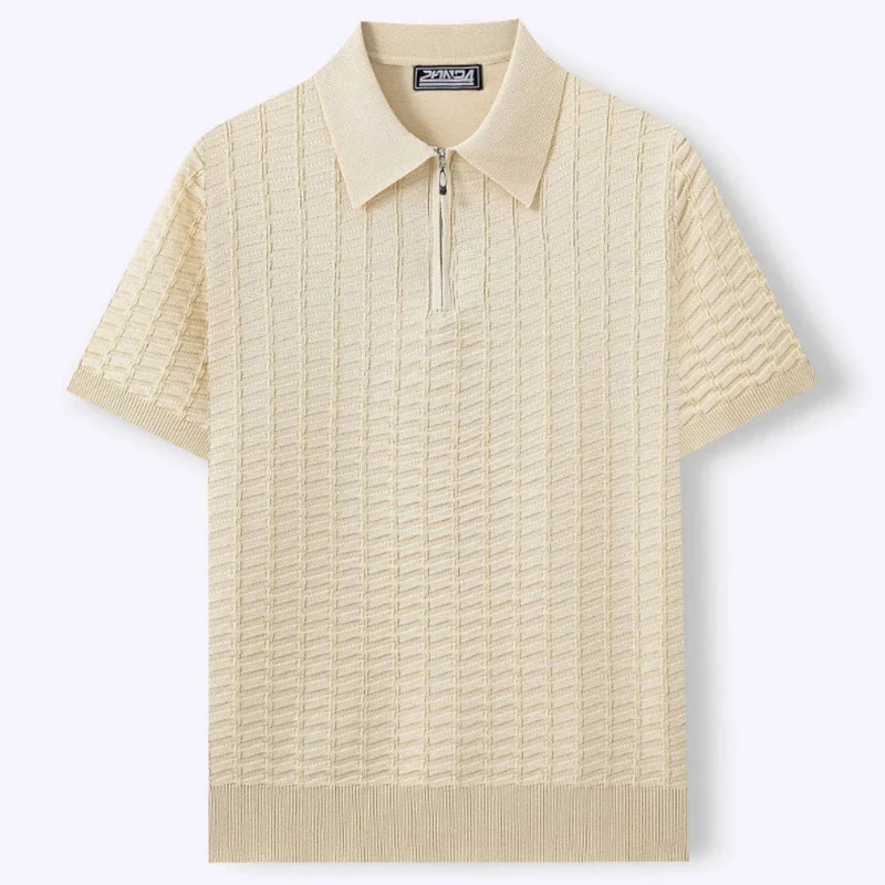 Elegant Zip Polo Shirt