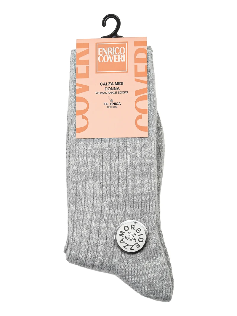 Calze morbide da donna con lurex - grigio
