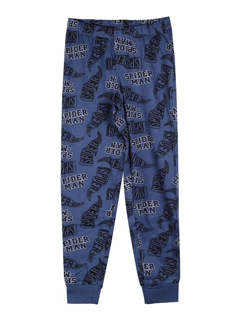 Pigiama lungo da bambino in cotone interlock e pantaloni con stampe - avion