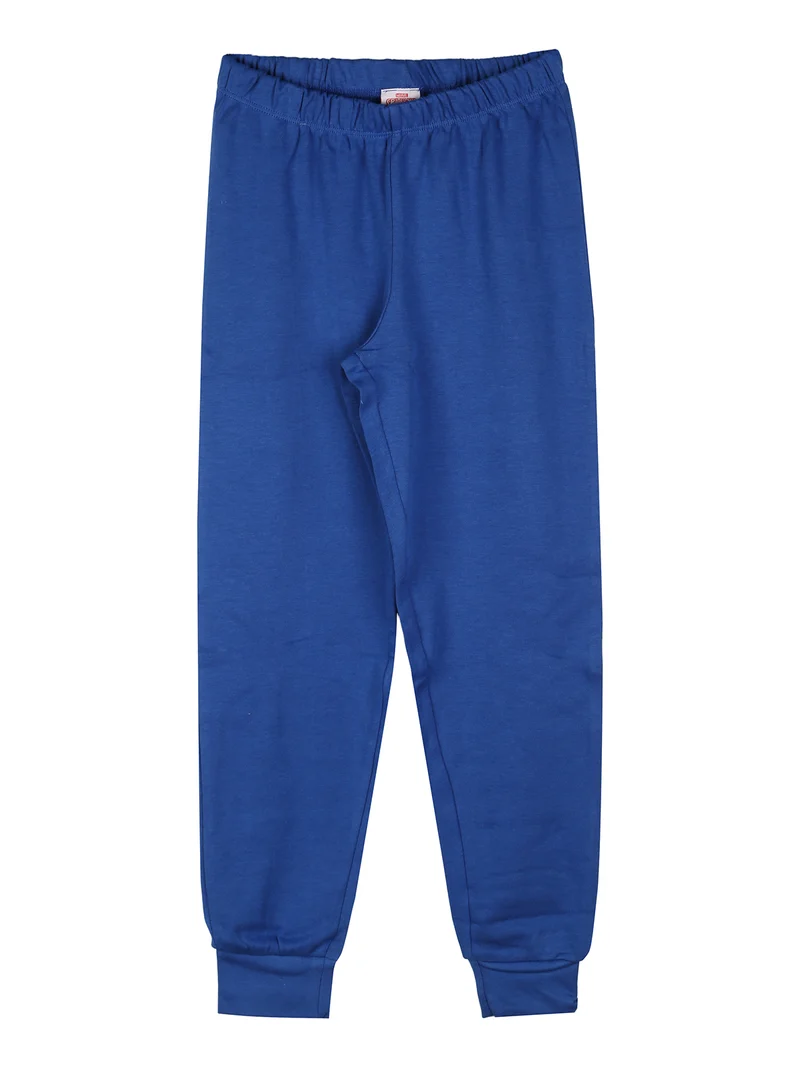 Pigiama lungo da bambino in cotone interlock con stampe - rosso