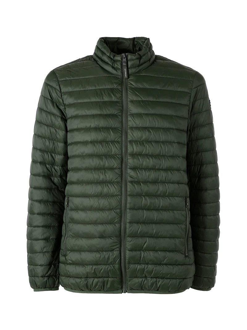 Piumino leggero da uomo con zip - militare