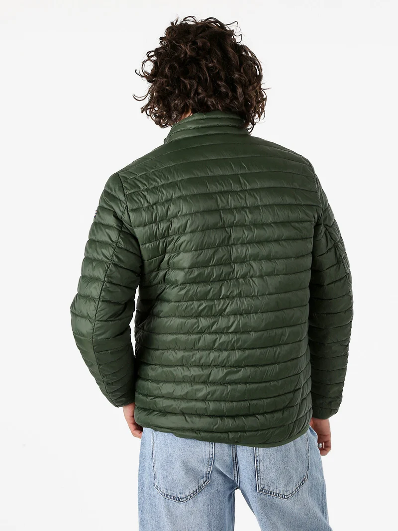 Piumino leggero da uomo con zip - militare