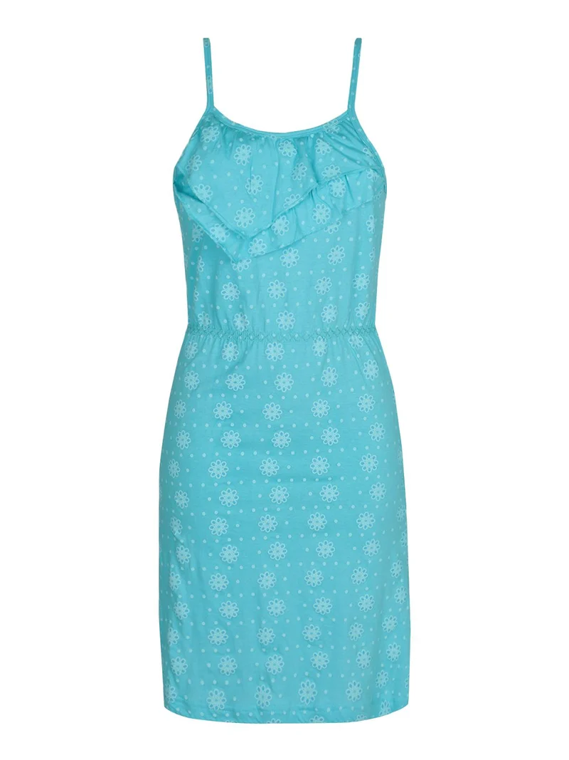 Camicia da notte con stampa fiori - blu