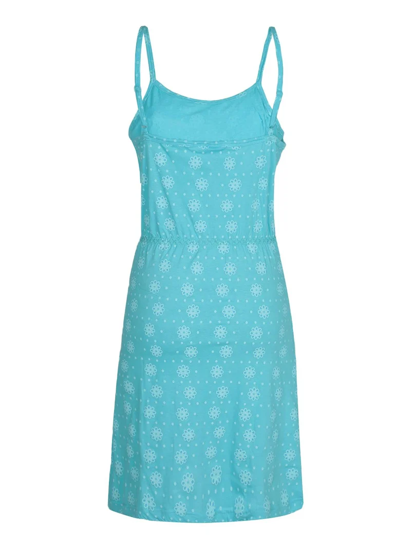 Camicia da notte con stampa fiori - blu