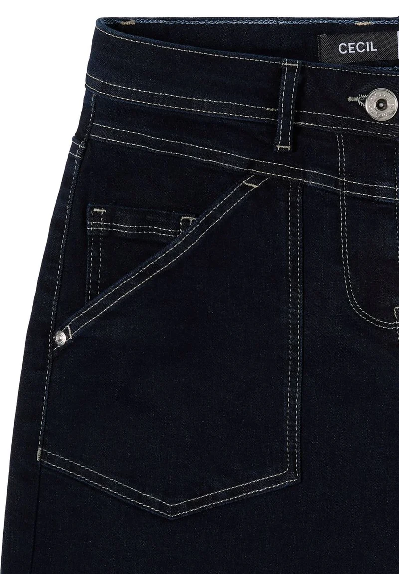 Barrel Leg Jeans mit Patch-Pockets