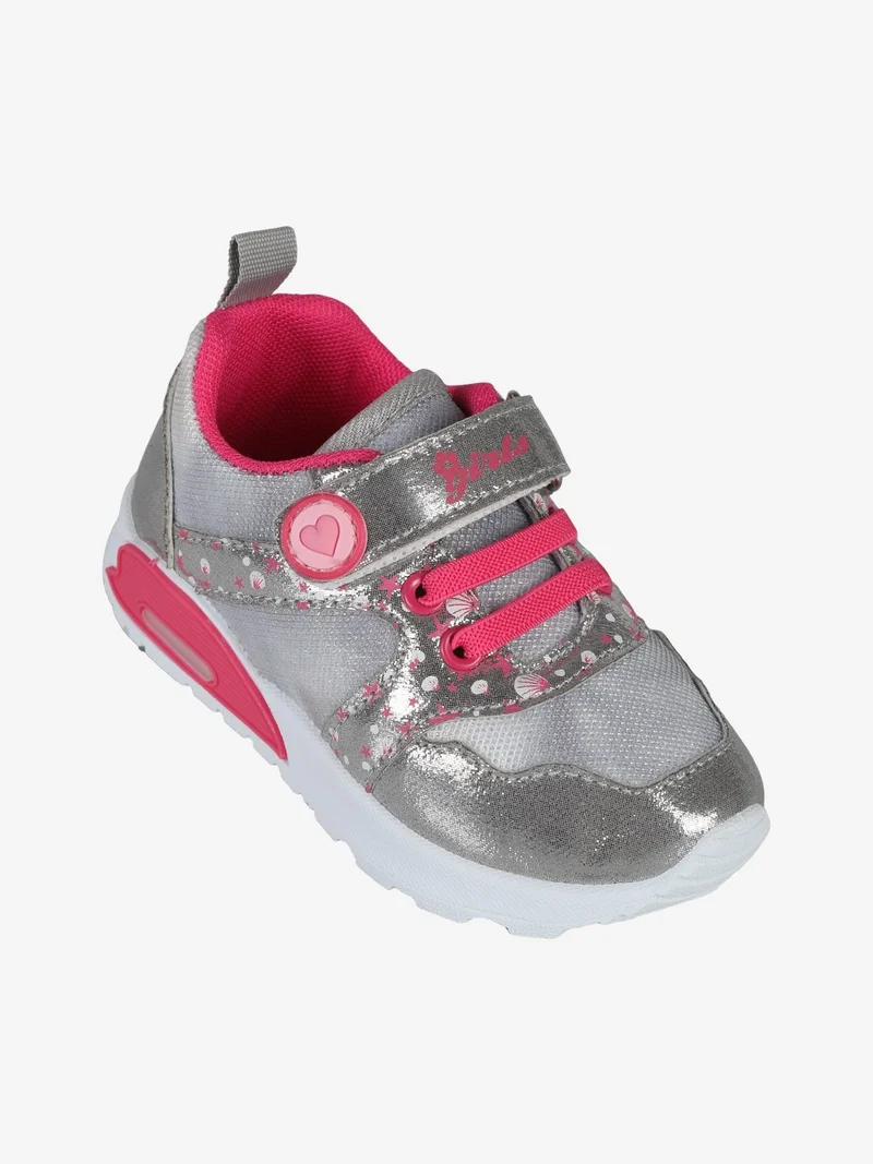 Sneakers da bambina con strappo - argento