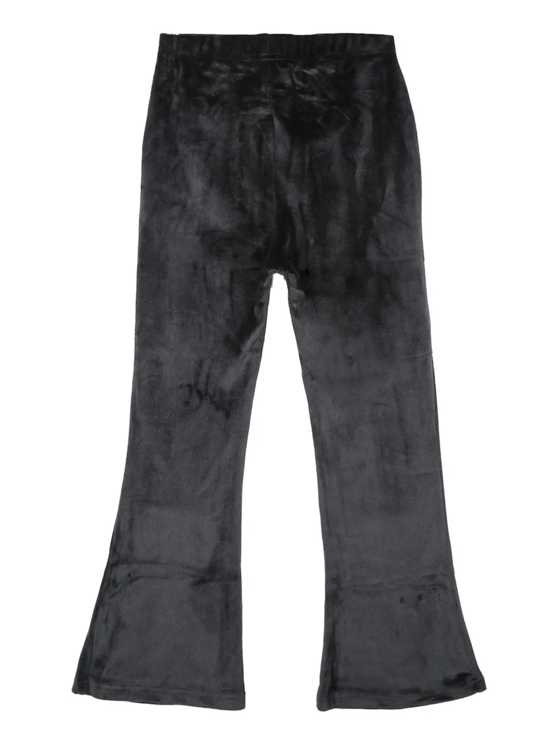 Pantaloni da bambina in velluto a zampa - nero