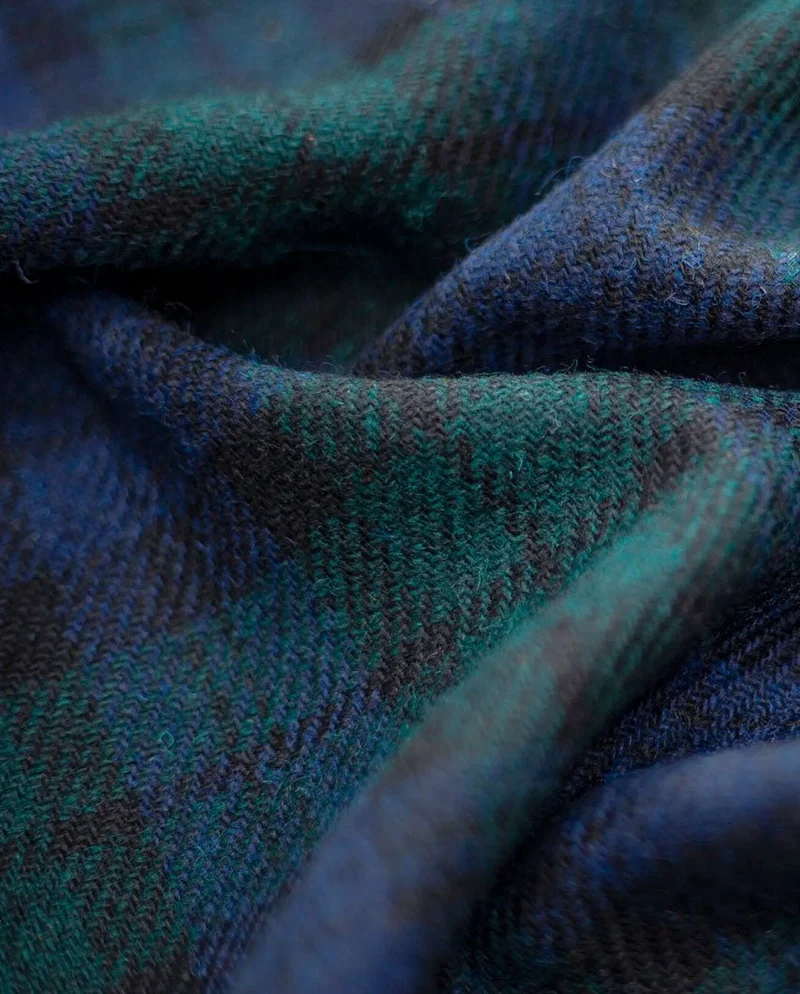 Harris Tweed Weste "Wales" in Blackwatch