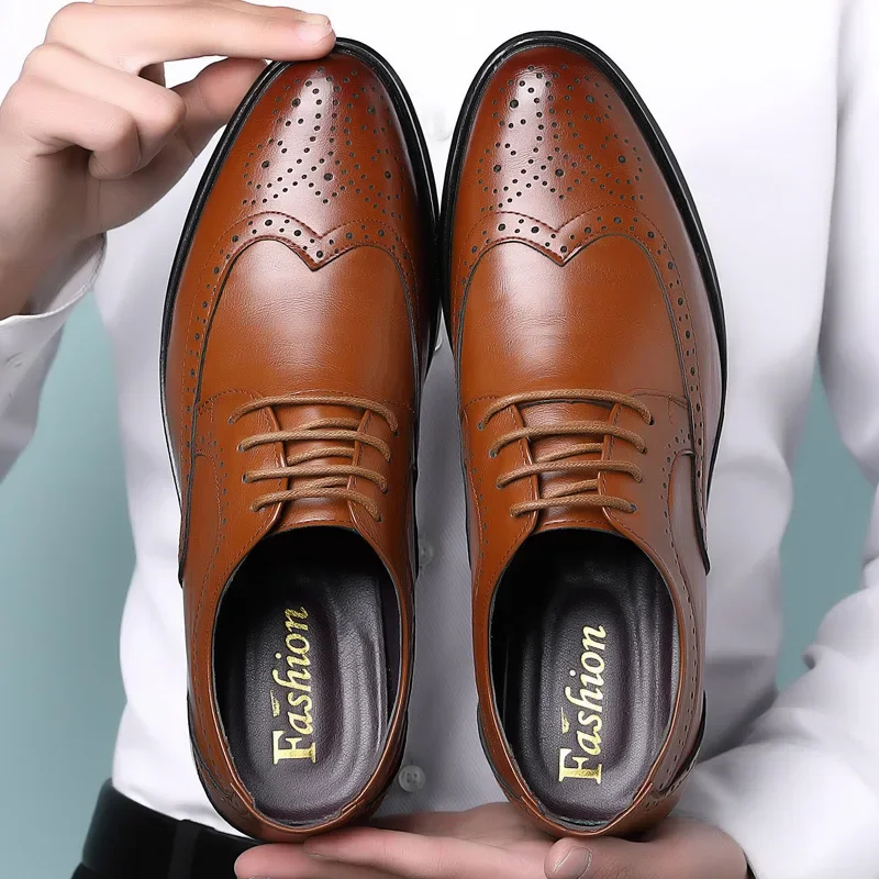 Elegant Leather Brogue Shoes