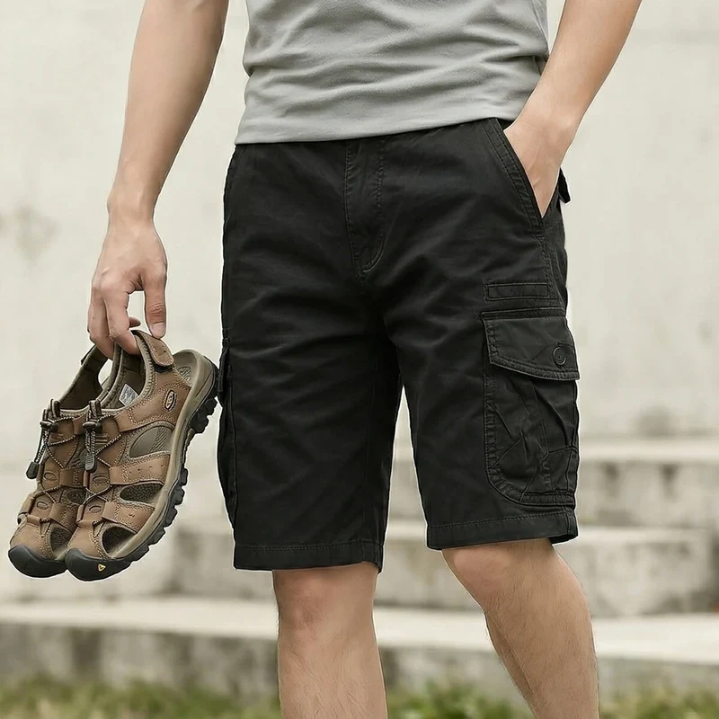 Elegant Cotton Walking Shorts