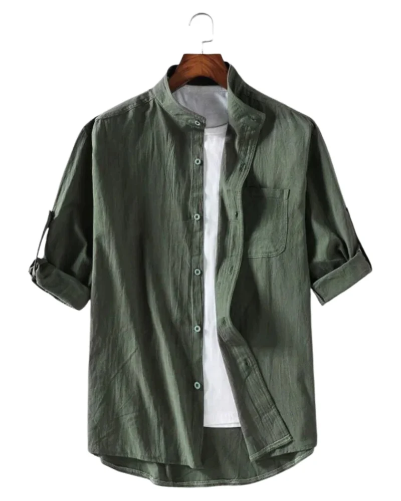 Short Sleeve Linen Men's Shirt