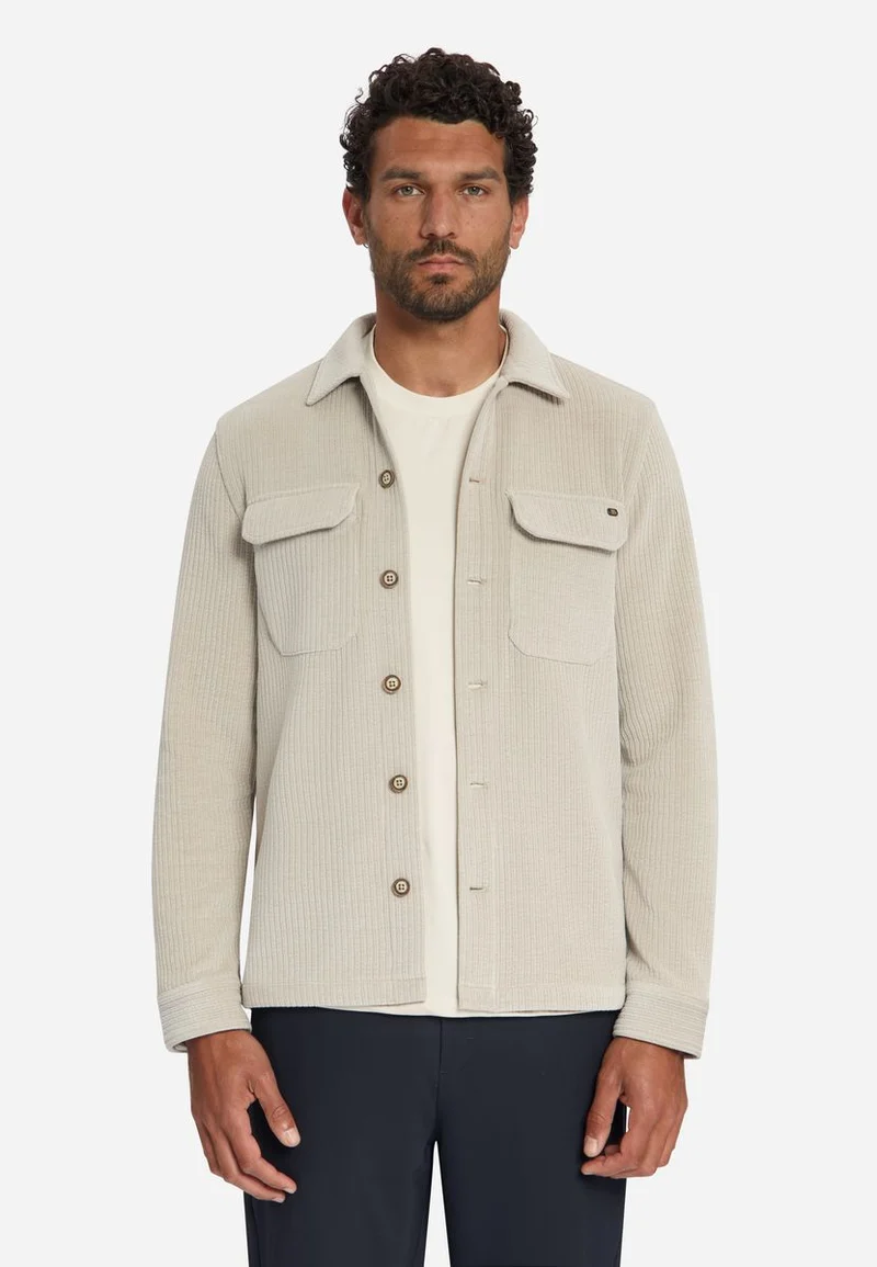Overshirt Full Button Rib Sweat