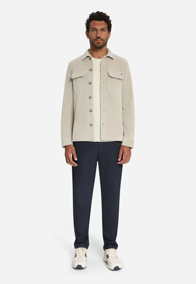 Overshirt Full Button Rib Sweat