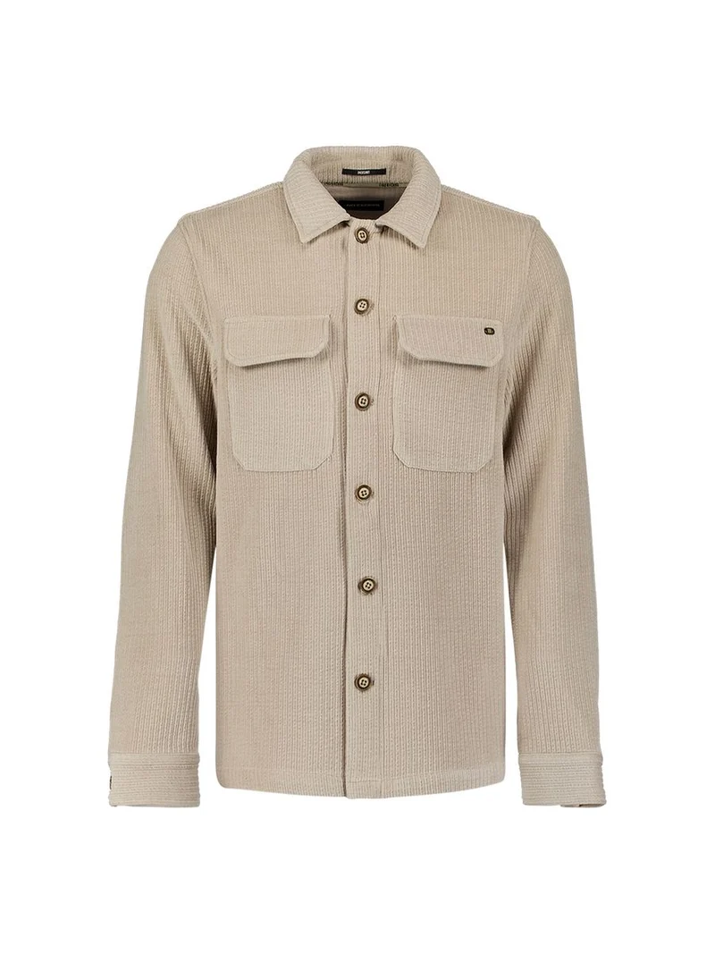 Overshirt Full Button Rib Sweat