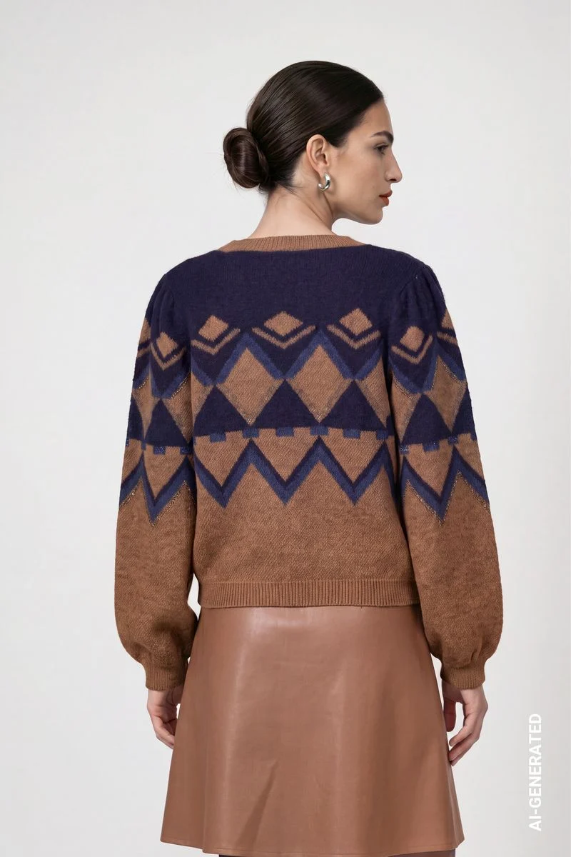 Strickpullover mit Jacquard Muster