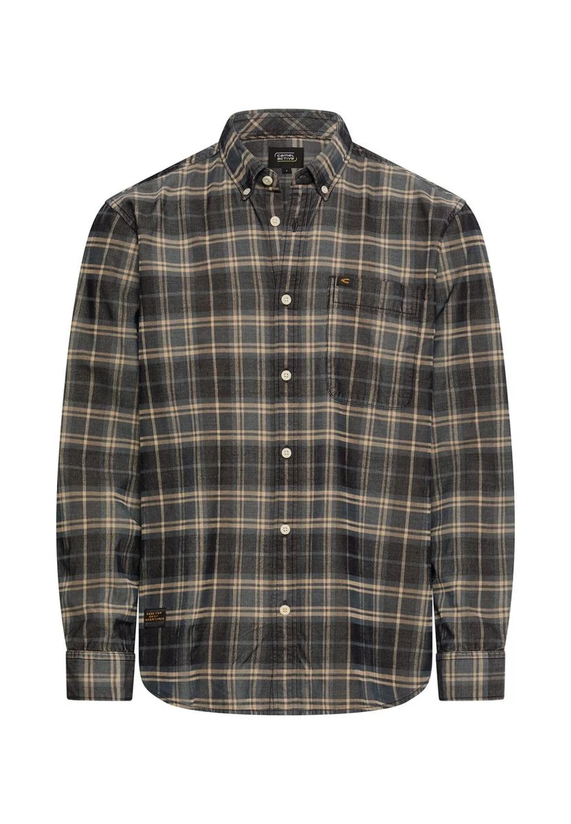 Baumwollhemd mit Button-Down-Kragen