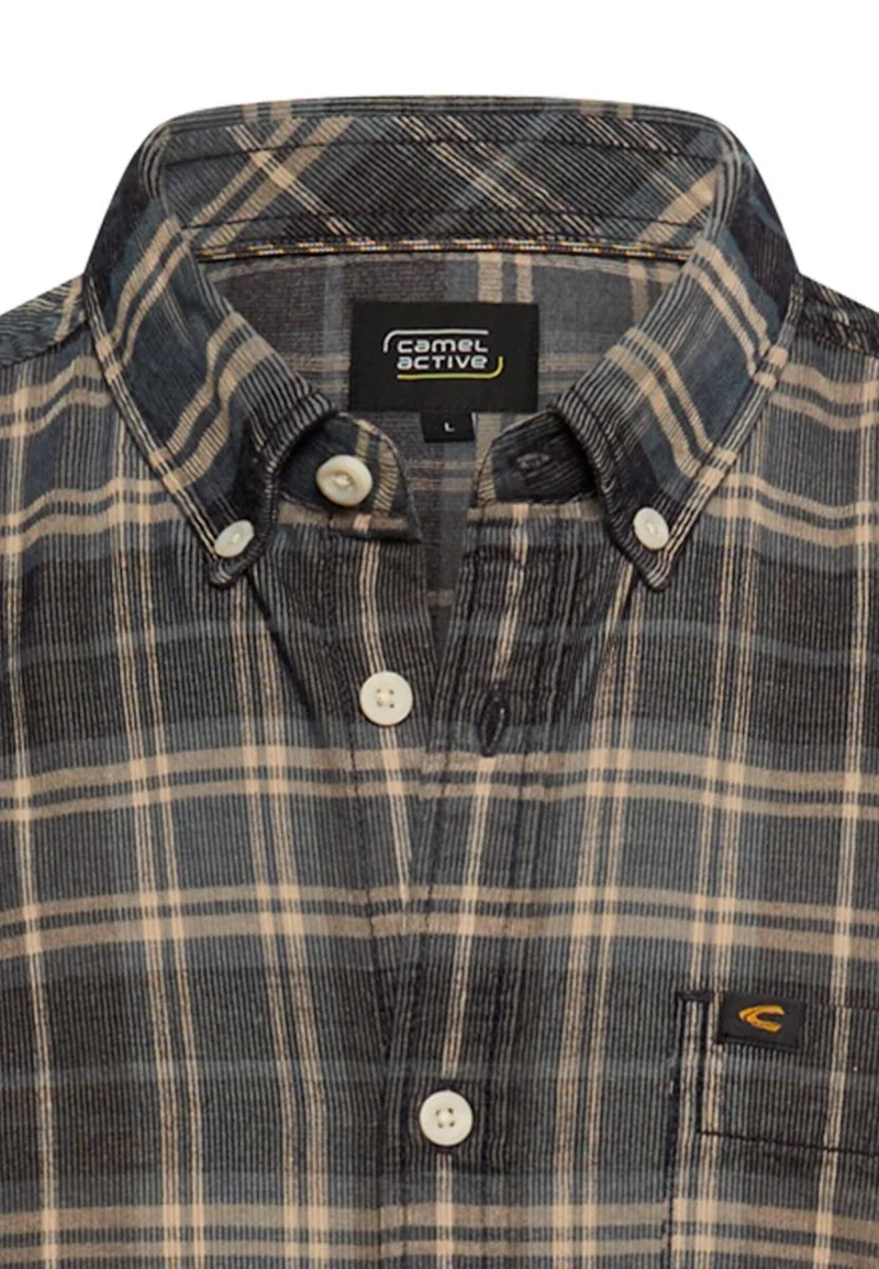 Baumwollhemd mit Button-Down-Kragen