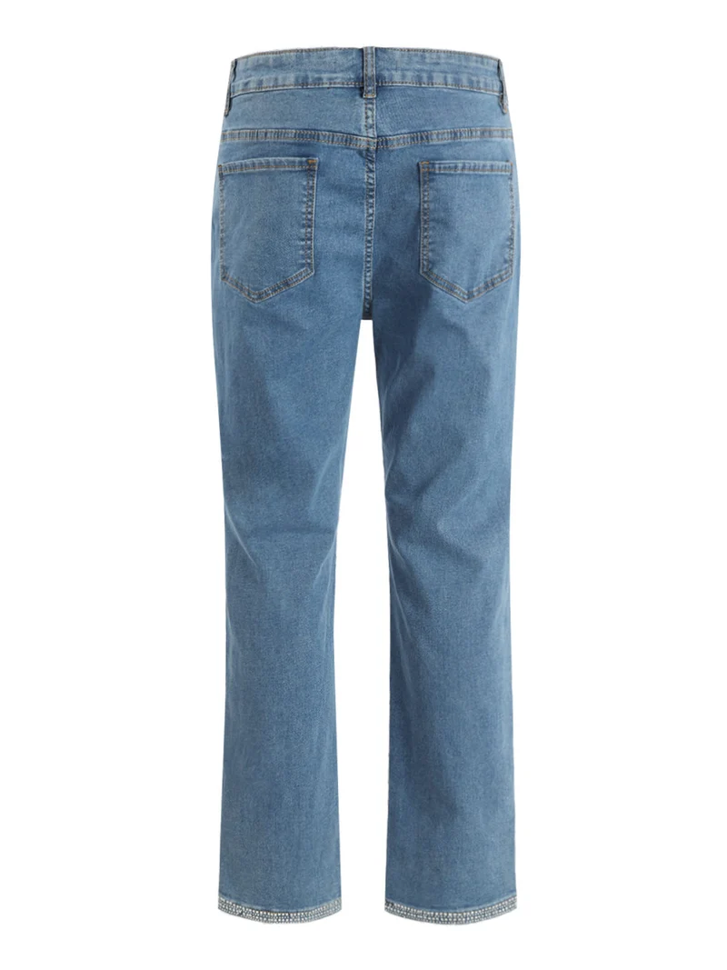 Jeans donna con strass sul finale - jeans